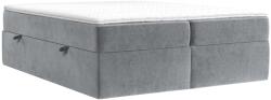 Maison de Reve Szürke bársony boxspring ágy ASH 160 x 200 cm (ASH160_MDR_P0_TNW92_M1_TNW92_T1_L1)