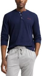 Ralph Lauren hosszú ujjú pizsama sötétkék, sima, 714950609 - sötétkék M