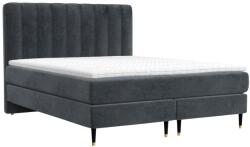 Maison de Reve Antracit bársony boxspring ágy KOBBE 160 x 200 cm (KOBBE160_MDR_P0_TNW96_M1_TNW96_T3_L5)