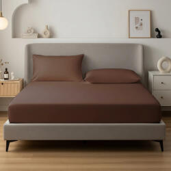 AlvásStúdió Jersey gumis lepedő Nougat 180-200x200 cm - matrac-vilag