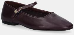 Tommy Hilfiger bőr balerina cipő SMOOTH LEATHER MARYJANE - burgundia Női 38