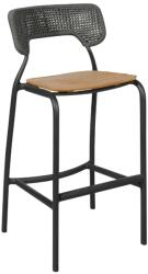 mindo Sötétszürke kerti bárszék No. 102 Mindo teakfa ülőfelülettel 78, 5 cm (30016-070-592)