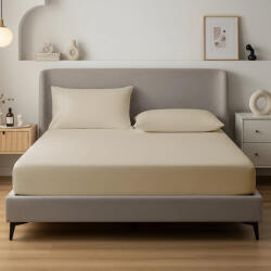 AlvásStúdió Jersey gumis lepedő Sand 90-100x200 cm - matrac-vilag