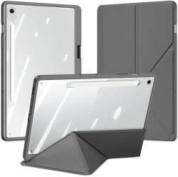 Samsung Tab S10 FE Plus (13.1) SM-X620 / X626B, mappa tok, érintőceruza tartó, levehető előlap, Origami Smart Case, Dux Ducis Magi, átlátszó/szürke