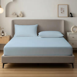 AlvásStúdió Jersey gumis lepedő Hellblau 180-200x200 cm