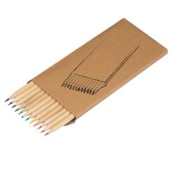  Színes ceruza készlet 12db-os karton csomagolásban, környezetbarát, 18x8, 9x0, 8cm