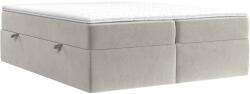 Maison de Reve Bézs bársony boxspring ágy ASH 200 x 200 cm (ASH200_MDR_P0_TNW13_M1_TNW13_T3_L1)