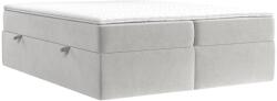 Maison de Reve Világos bézs bársony boxspring ágy ASH 140 x 200 cm (ASH140_MDR_P0_TNW06_M1_TNW06_T1_L1)