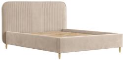 Maison de Reve Bézs bársony LIVY kétszemélyes ágy 160 x 200 cm tárolóval (LIVY160_MDR_P0_MV2282_M0_NF_T0_L26)