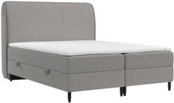 Maison de Reve Szürke kárpitozott boxspring ágy MELBA 200 x 200 cm (MELBA200_MDR_P0_BBL06_M3_BBL06_T12_L32)