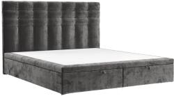 Maison de Reve Szürke kárpitozott, kétszemélyes ágy CLUBHOUSE 200 x 200 cm ágyneműtartóval (CLUBHOUSE200_MDR_P0_LOT16_M0_NF_T0_L10)