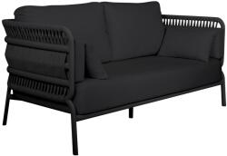 mindo Fekete szövet kétszemélyes kerti kanapé No. 106 Mindo 180 cm (30029-070-481)