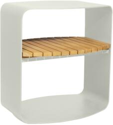 mindo Szürke-fehér alumínium kerti asztal No. 109 Mindo 48 x 35 cm (30038-010)