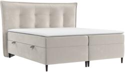 Maison de Reve Világos bézs bársony boxspring ágy SINAI 160 x 200 (SINAI160_MDR_P0_RIV21_M3_RIV21_T13_L59)