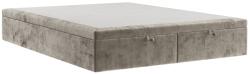 Maison de Reve Bézs kárpitozott kétszemélyes ágy HICKORY 200 x 200 cm tárolóval (HICKORY200_MDR_P0_LOT30_M0_NF_T0_L1)