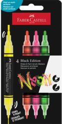 Faber-Castell Dekormarker készlet, 1, 0/3, 0 mm, kétvégű, akril, FABER-CASTELL "Shake&Paint", 4 különböző neon szín (TFC285505) - tintasziget