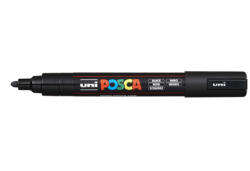 uni Dekormarker UNI POSCA PC-5M fekete (2UPC5MF) - cartridge
