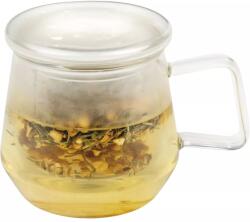 Bredemeijer Livorno Set de ceai pentru o persoană, sticlă borosilicată, Capacitate: 0, 29 Litri, Înălțime: 88 mm, transparent
