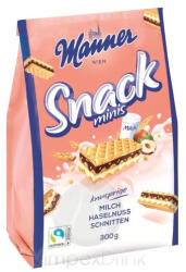 Manner Snack Minis tejes-mogyorós szeletek 300g /10/ - delfinbuvar