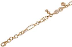 Ékszershop Köves végtelen jeles anker arany karlánc (1314072)