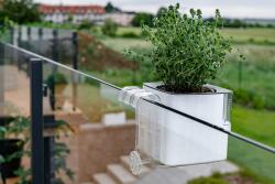 Plastkon Cobble Kaspó és Balkonládatartó (1db) (átlátszó)