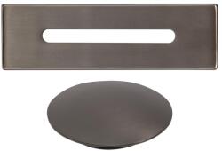 Water Fun Acél túlfolyó- és lefolyó takaró szett szabadon álló kádhoz, gun gray (KGG-001) - zuhanykabinpont