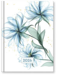 VECTRALINE Határidőnapló VECTRALINE Mystic Blue secret B/6 napi fehér lapos 2026 (23_09805)