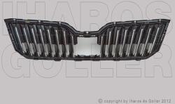 Skoda Superb 2015-2019 - Hűtődíszrács fényes fekete (távolságtartós)