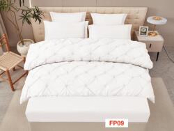 Lenjerii de pat din finet cu pliuri brodate, 6 piese FP09 Lenjerie de pat