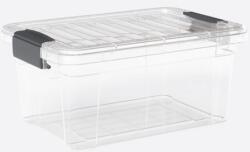 Dunya Plastik Tárolódoboz tetővel - átlátszó, 6, 25 L (Lock&Keep)