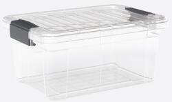 Dunya Plastik Tárolódoboz tetővel - átlátszó, 10, 5 L (Lock&Keep)