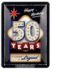 Nostalgic Art Happy Birthday 50 Years dombornyomott fémplakát 15 x 20 cm "26297 (26297)