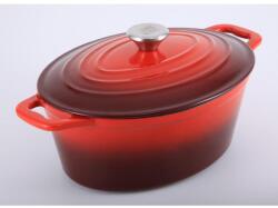 Carl Schmidt Sohn XANTEN, kiváló minőségű zománcozott öntöttvasból kacsasütő, sütőtál 27, 5 21 cm, piros, 4L (70052)