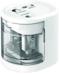 Rapesco asztali hegyező, elemes, kétlyukú, USB töltővel, fehér