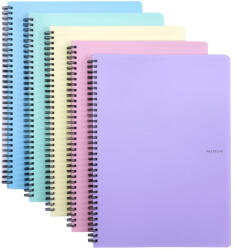 KARTON P+P Spirál füzet A/4, vonalas, 60 lapos, műanyag borítóval, PASTELINI, pasztell, többféle szín (KPP-8-078) - mesescuccok