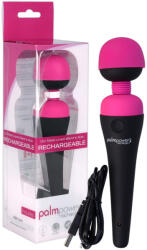 PalmPower Recharge (Wand) - vibrator de masaj reîncărcabil, roz-negru Vibrator
