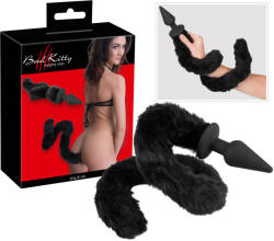 Bad Kitty Plug & Tail - dop anal cu coadă de pisică, negru