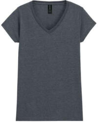Gildan GIL64V00-EX rövid ujjú V-nyakú softstyle Női póló Dark Heather-L (gil64v00-exdh-l)