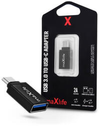 Maxlife USB - USB Type-C OTG adapter - Maxlife USB 3.0 To USB-C Adapter - 2A - fekete