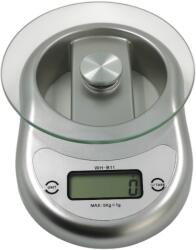 Weiheng WH-B11 digitális konyhai mérleg 5kg / 1g-ig ezüst színben