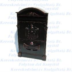  Postaláda öntött alumínium címeres bronz 405 x 250 x 90 mm. Arthur