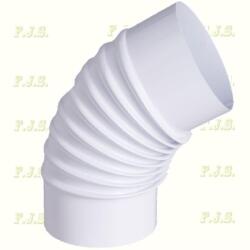 FM Füstcső könyök Ø105/45°(120°) Fehér zománcozott acél
