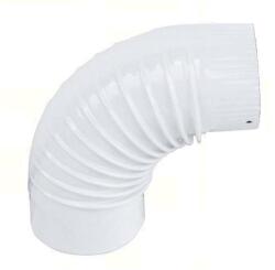 HIT Füstcső könyök Ø120/90° Fehér zománcos, zománcozott acél fi 120 mm
