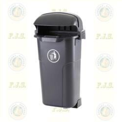 Europlast Kuka 50l fekete kültéri Oszlopra szerelhető utcai szemetes oszlop nélkül