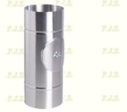 FM alumínium füstcső Ø 76/ 33, 3 tisztítónyílással natúr