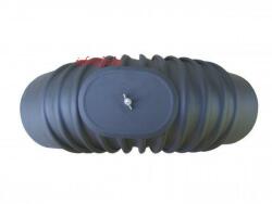 FM Füstcső Könyök Ø105/90° tisztítónyílással fekete acél