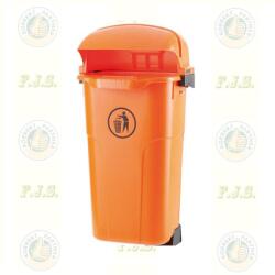 Europlast Kuka 50l narancs kültéri utcai szemetes oszlop nélkül