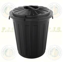 Europlast hulladéktároló 50 l fekete fekete fedéllel