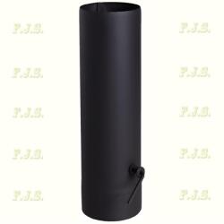 FM Füstcső huzatszabályzós Ø150/500 vastag falú 1 mm fekete pillangószelep acél