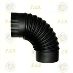 HIT Füstcső könyök Ø120/90° fekete acél fi 120 mm